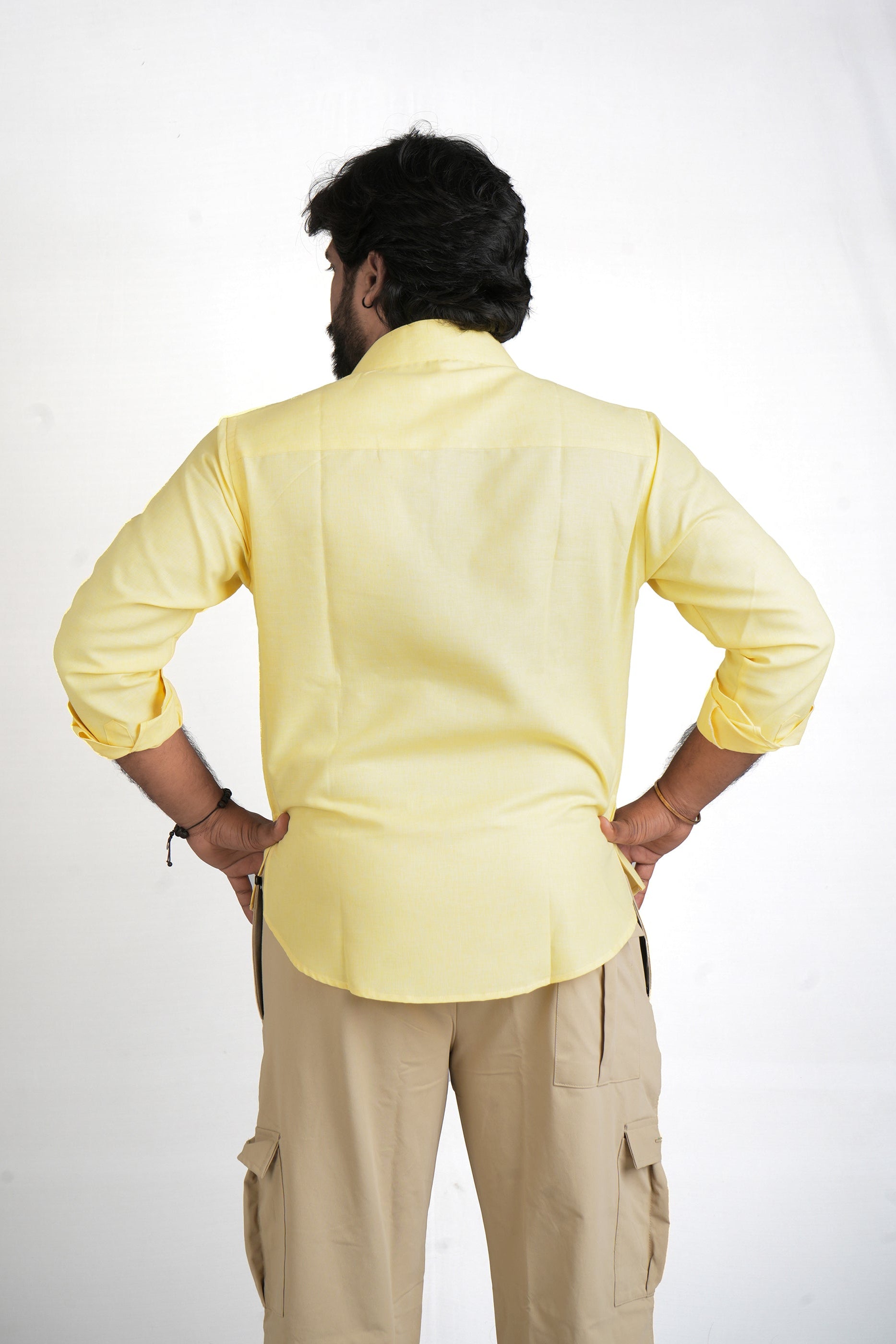 Varanasi Canary Yellow Cotton Shirt
