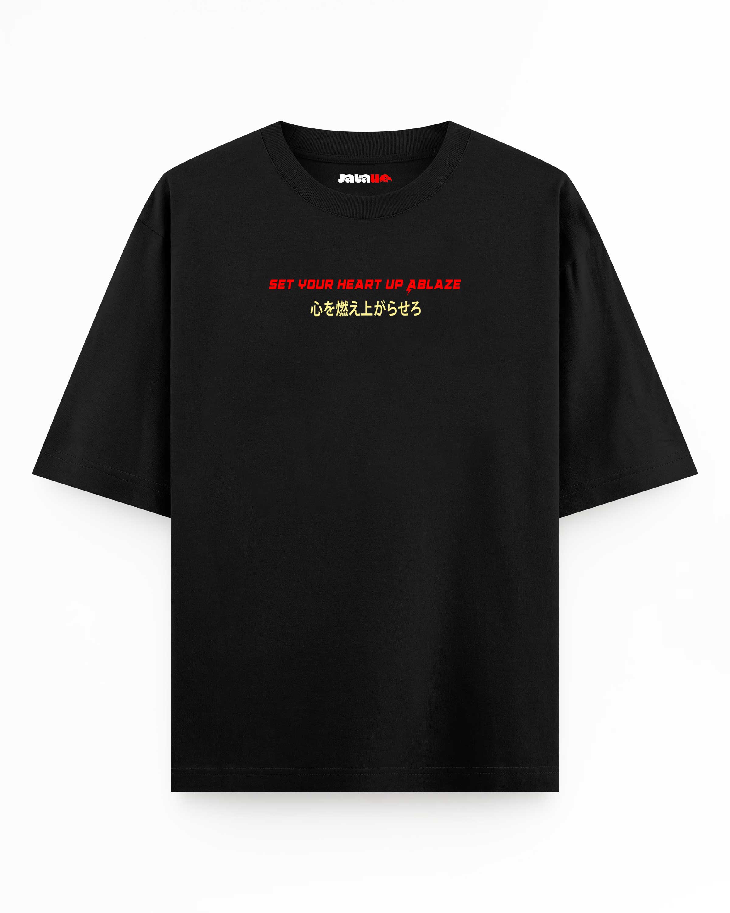 Rengoku Flame Hashira Oversized T-Shirt – Black