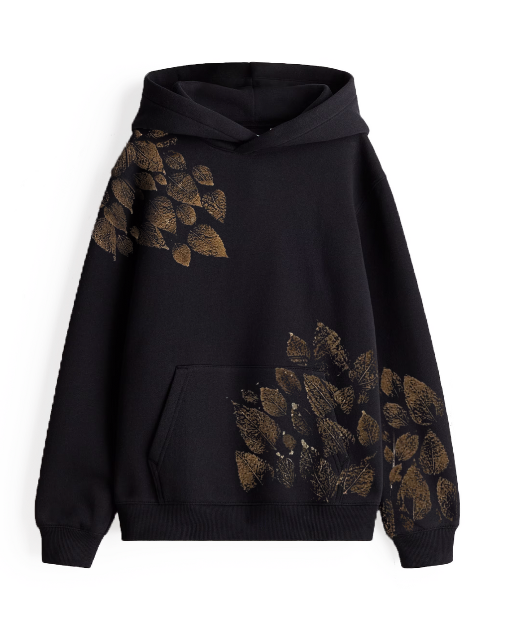 Hand Printed Leaf Hoodie