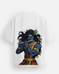 Krishna White Unisex Oversized White tee