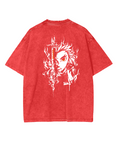 Rengoku Oversized Acid Wash Red