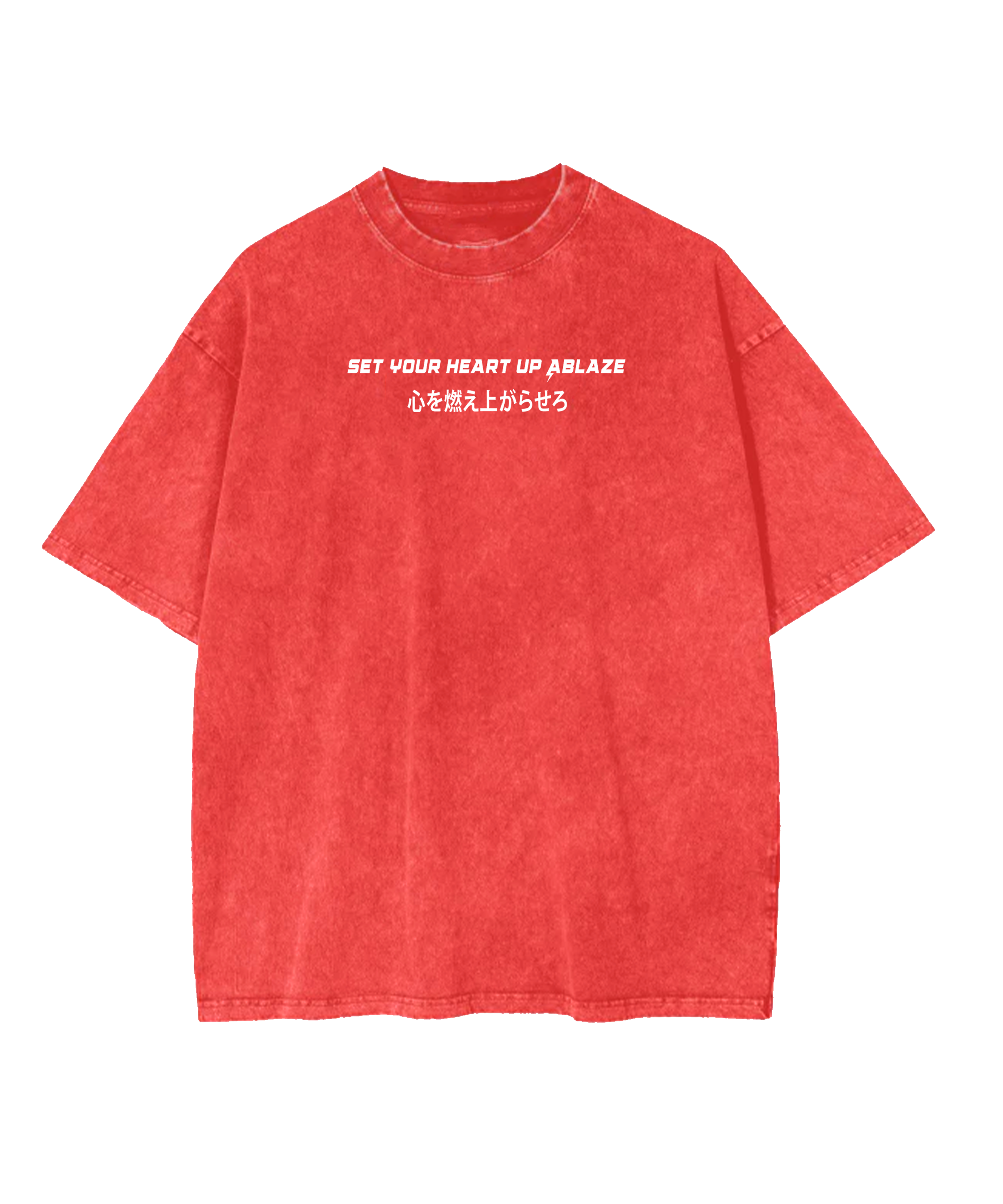 Rengoku Oversized Acid Wash Red