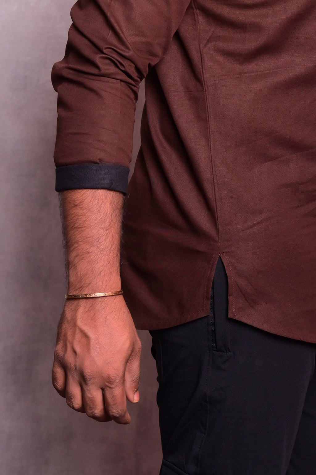 Varanasi Brown Cotton Shirt
