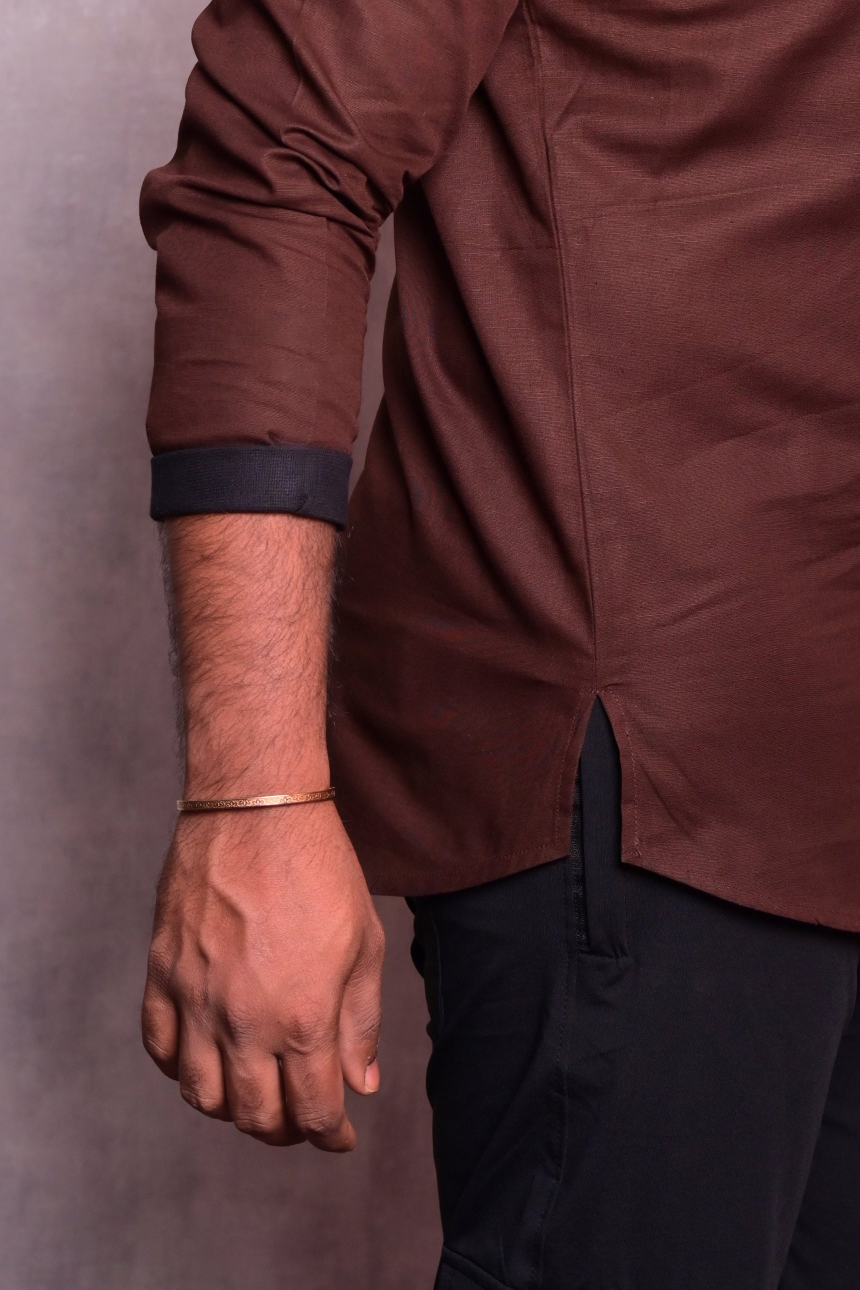 Varanasi Brown Cotton Shirt