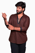 Varanasi Brown Cotton Shirt